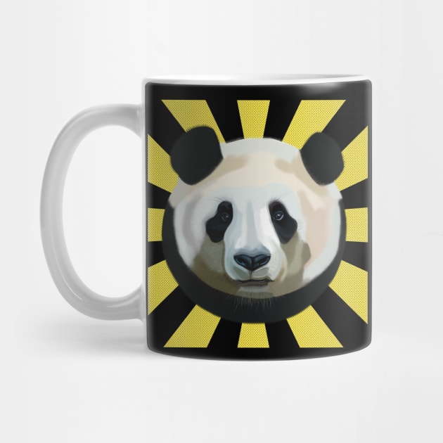 Striking Panda Bear on Sun Rays by KateVanFloof